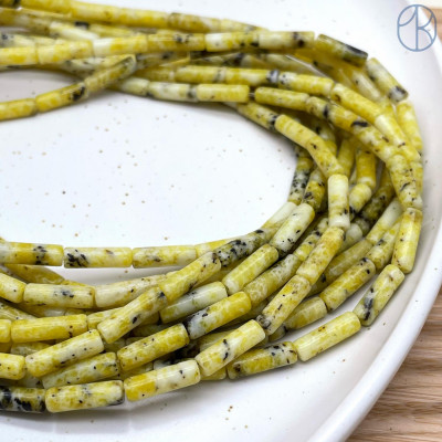 Говлит (магнезит) желтый трубочки 13х4 мм