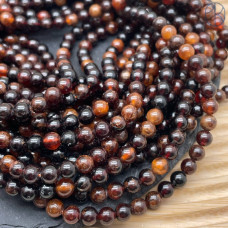 Гранат микс красно-коричневый 6 мм