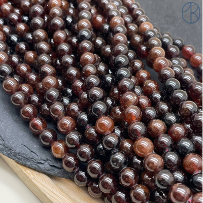 Гранат микс красно-коричневый 8 мм