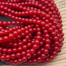 Халцедон красный тонированный 8 мм