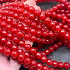 Халцедон красный тонированный 8 мм