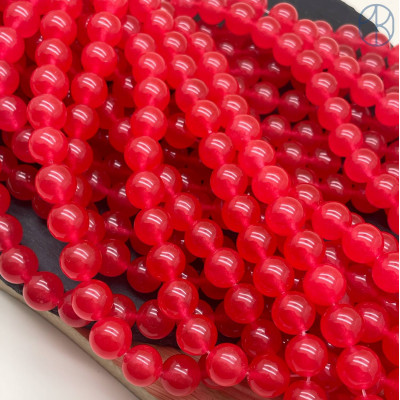 Халцедон малиновый тонированный 10 мм