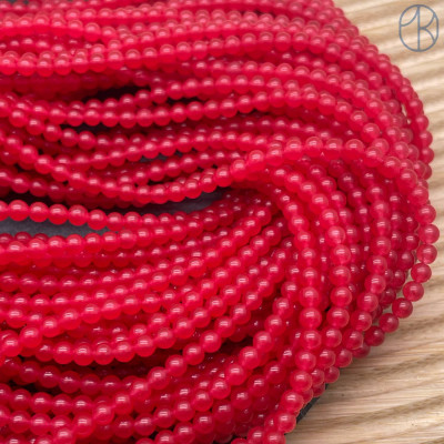 Халцедон малиновый тонированный 4 мм