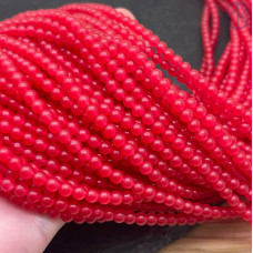 Халцедон малиновый тонированный 4 мм