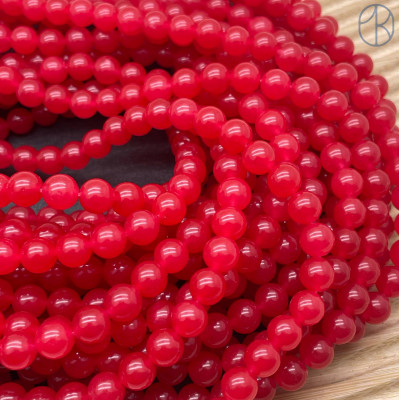 Халцедон малиновый тонированный 8 мм