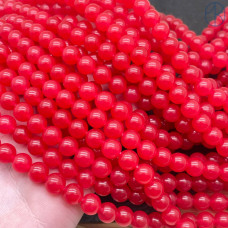 Халцедон малиновый тонированный 8 мм