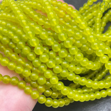 Халцедон оливковый тонированный 6 мм Халцедон оливковый тонированный 6 мм