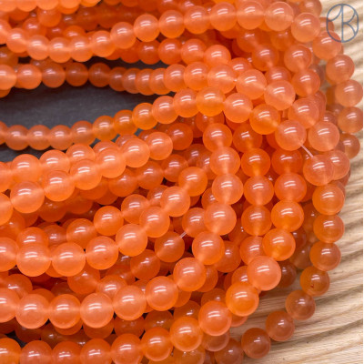 Халцедон оранжевый тонированный 8 мм