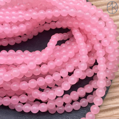 Халцедон розовый тонированный 6 мм