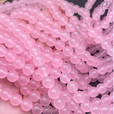 Халцедон розовый тонированный 8 мм