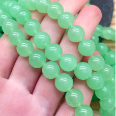 Халцедон светло-зеленый тонированный 10 мм Халцедон светло-зеленый тонированный 10 мм