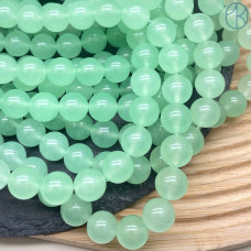 Халцедон светло-зеленый тонированный 12 мм Халцедон светло-зеленый тонированный 12 мм