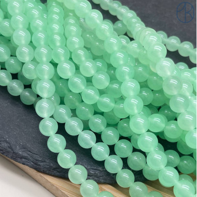 Халцедон зеленый тонированный 8 мм