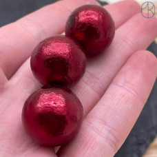 Хлопковый жемчуг, цвет бордовый 20 мм