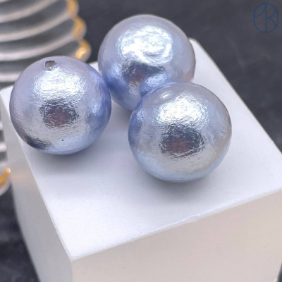 Хлопковый жемчуг, цвет сиреневый 16 мм