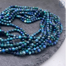 Хризоколла с лазуритом микроогранка 3,5 мм Хризоколла с лазуритом микроогранка 3,5 мм