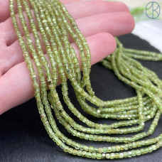 Хризолит куб огранка 2 мм