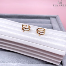 Кафф 2 ряда, цвет золото 11мм 