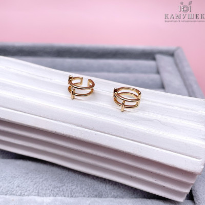 Кафф 2 ряда, цвет золото 11мм 