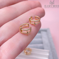 Кафф 2 ряда, цвет золото 11мм 