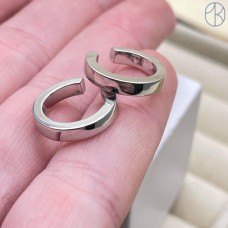 Кафф гладкий, цвет серебро 15 мм
