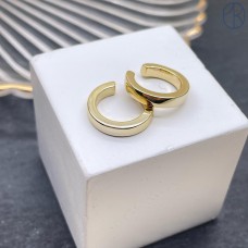 Кафф гладкий, цвет золото 15 мм