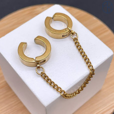 Кафф сталь цвет золото 18К 13 мм