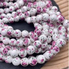 Керамика фиолетовый цветок гжель 10 мм