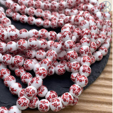 Керамика гжель, узор красный 10 мм