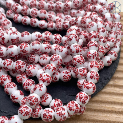 Керамика гжель, узор красный 10 мм