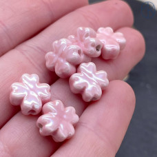 Керамика клевер розовый 12 мм штучно