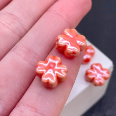 Керамика клевер светло-оранжевый 12 мм штучно Керамика клевер светло-оранжевый 12 мм штучно