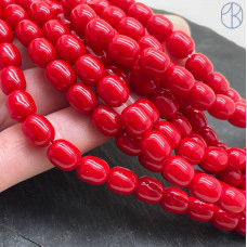 Керамика красная бочонок 10х8 мм Керамика красная бочонок 10х8 мм