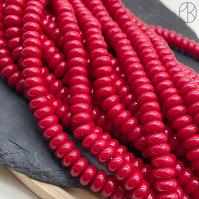 Керамика красная рондель 10х5 мм