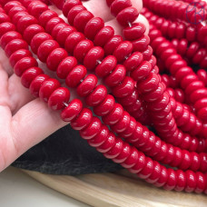 Керамика красная рондель 10х5 мм Керамика красная рондель 10х5 мм