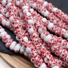 Керамика красная рондель гжель 12 мм