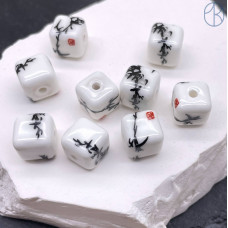 Керамика куб черный узор 10 мм штучно