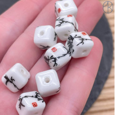 Керамика куб черный узор 10 мм штучно