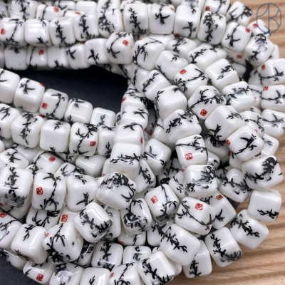 Керамика куб черный узор 10 мм