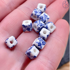 Керамика куб узор гжель 7 мм штучно