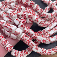 Керамика куб узор красный 8 мм