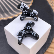 Керамика лошадка, цвет черный 24 мм Керамика лошадка, цвет черный 24 мм