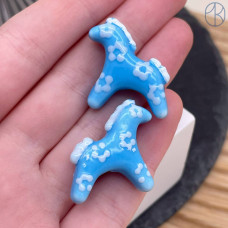 Керамика лошадка, цвет голубой 24 мм Керамика лошадка, цвет голубой 24 мм