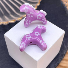 Керамика лошадка, цвет сиреневый 24 мм Керамика лошадка, цвет сиреневый 24 мм