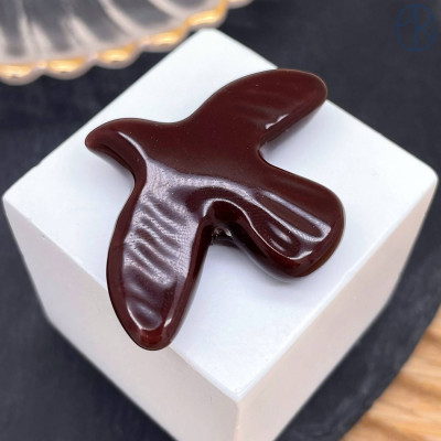 Керамика птица, цвет темно-коричневый 40х30 мм