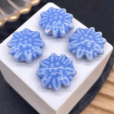 Керамика ромашка голубая 17 мм штучно