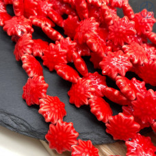 Керамика ромашка красная 17 мм