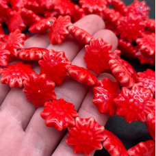 Керамика ромашка красная 17 мм