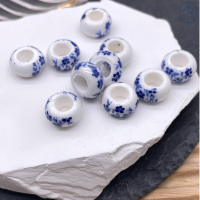 Керамика рондель гжель 12 мм штучно