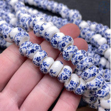 Керамика рондель гжель 12 мм